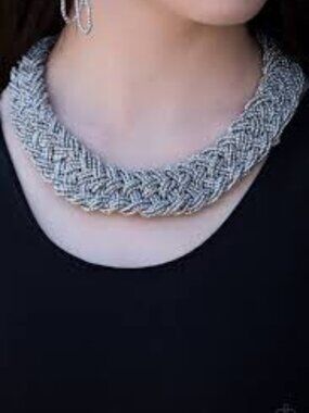 NWT Silver Beads Set Of Chunky Necklace And Earrings by Paparazzi